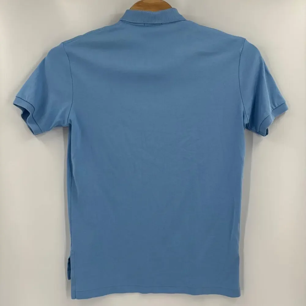 Polo Ralph Lauren Mens Medium Light Blue Short Sleeve Polo Shirt